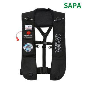 [SAPA]싸파 자동 팽창식 구명조끼 SJK-702A 레드 프리사이즈 구명복 라이프자켓