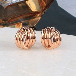 14K 세줄 매듭 귀걸이 원터치 꼬임 볼드 럭셔리 고급 금 기념일 선물 멜라니