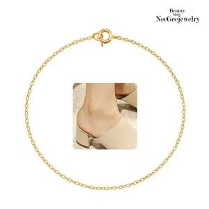 [니지쥬얼리] 14K GOLD 한줄체인발찌
