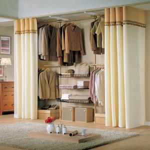 가화행거 WSLB4503LD 우드 단 수납 드레스룸커튼 행거