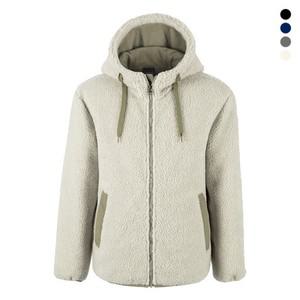 남자 여자 양털 헤비 후드 플리스 후리스 뽀글이 자켓 점퍼 아이보리