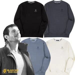 블랙야크 애슬레저 기모 맨투맨 긴팔 남성 겨울 라운드 보온 기능성 남녀공용 커플티 BL-1003