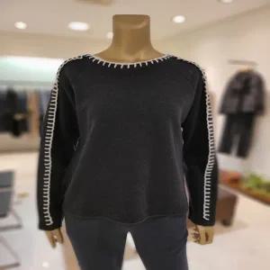 [대구백화점] [데미안]배색실 오버로크 속기모 모혼방티셔츠(DI25901)