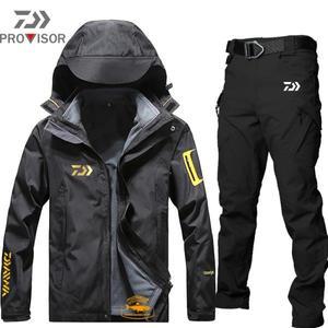 Daiwa-낚시복 스노우보드 자켓 세트 아웃도어 스키 재킷 바지 남성용 방풍 방수 따뜻한 스노우 의상 겨울