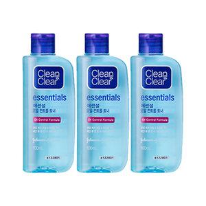 클린앤클리어 에센셜 오일컨트롤 클렌징 토너, 100ml, 3개