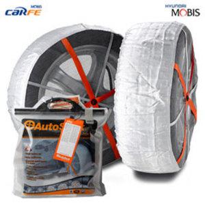 오토삭 정품 스노우체인 섬유 직물 패브릭 텍스타일 스노우 타이어 체인