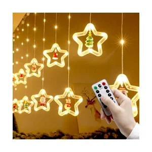 크리스마스 전구 성탄절 파티 장식 데코 소품 카페 매장 캠핑 학교 창문 벽 가랜드 별트리 LED 줄 조명