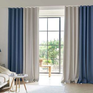 [NS홈쇼핑]뷰하우스 데이즈 핀형 3중직 거실 투톤 암막 커튼 특대형[32418297]