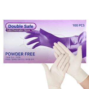 더블세이프 진료용 라텍스장갑 XS-L 50조 가주 병동용 덴탈글러브
