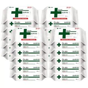 닥터아토 손소독 티슈 휴대용 살균 소독 물티슈 리필형 20매입 20팩