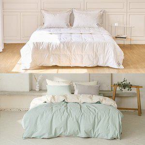 [소프라움 앤]폴란드80 프라우덴 경량 구스이불+스카치 이불베개커버세트 싱글