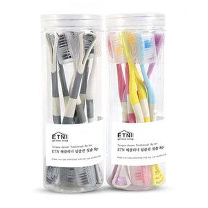 ETN 딥클린 2in1 혀클리너 칫솔 8P 부드러운모 치솔 혓바닥 스크래퍼 겸용