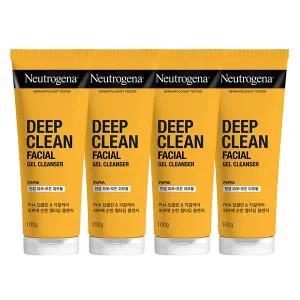 뉴트로지나 NEW 딥클린 훼이셜 클렌저, 100g, 4개 + 증정 (아비노 캄앤리스토어 오트 젤 모이스처라이저 6ml,2개)