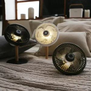 자동회전 리모컨 BLDC 무선선풍기 타프팬 삼각대 캠핑 탁상용선풍기 (화이트/차콜/카키)