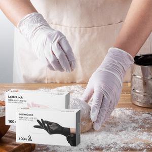 락앤락 데일리 니트릴 장갑 100매 식품용 위생 고무장갑