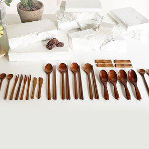 [니코트] 우드 4인 커트러리 풀세트 24P