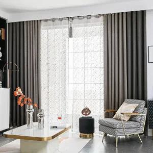 [지나송]카리아 자수레이스 암막커튼 대형(타이백 미포함)