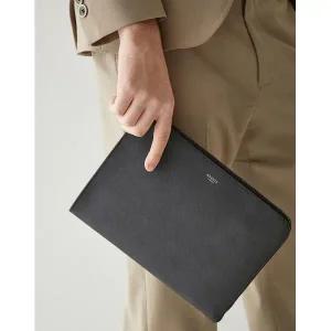 갤러리아 헤지스핸드백 HJHO3F625BK[TD케빈] 블랙 소가죽 지퍼형 클러치백