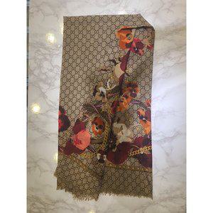 [파주점][구찌][GUCCI] 구찌 여성 GG 플라워 프린트 울 스카프 508797-3G200-5179