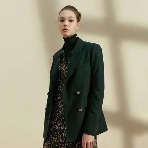 [더핸드메이드]울 블렌디드 더블 브레스트 자켓 _V