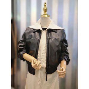 갤러리아 ab.f.z 아웃포켓 크롭 캐주얼 천연 양가죽자켓 ACX4FFL3J1