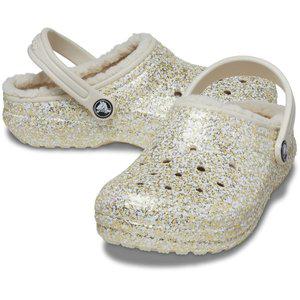 [크록스](신세계 사우스시티)클래식 라인드 글리터 클로그 토들러 스터코 207463-160