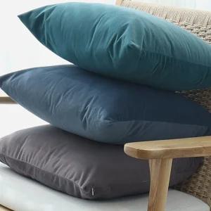 벨벳쿠션커버 무지 북유럽 직사각 쇼파 쿠션 커버 40 45 침대 거실 인테리어 솜별도