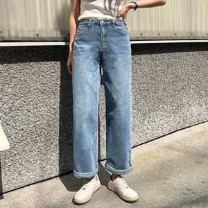 [시크폭스] (밍크기모Ver.)퍼제이 일자데님팬츠