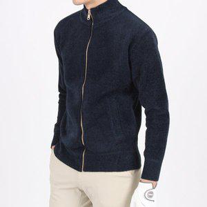 [보이투맨] BLL704 남성 하이넥 미세사  집업가디건