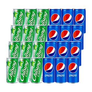 칠성사이다 190ml + 펩시 190ml 미니캔 혼합 24캔