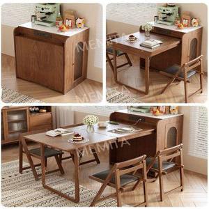 확장형아일랜드식탁 접이식 홈바 원목 주방 테이블 미니 트렌스포머 아일랜드 수납