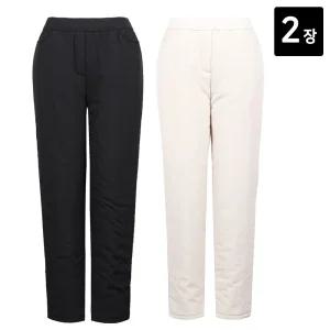 [노블진]Q 여성스판밴딩바지 1+1 스판 솜 패딩 팬츠 빅사이즈 엄마바지