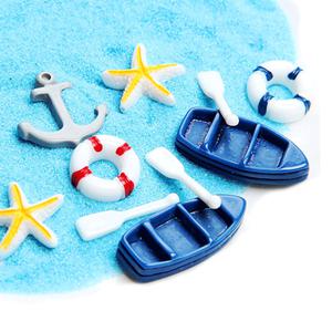 보트 배 튜브 닻  노 파츠 여름 비치 바다 해변 미니어처  테라리움 젤 캔들 디오라마 만들기 재료