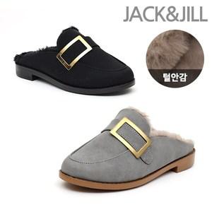 잭앤질 사각장식 털블로퍼 (JD1748)