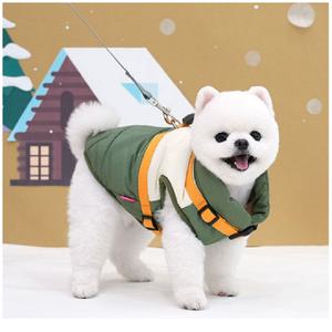 패리스독 컬러블럭 하네스패딩 (S~3XL)