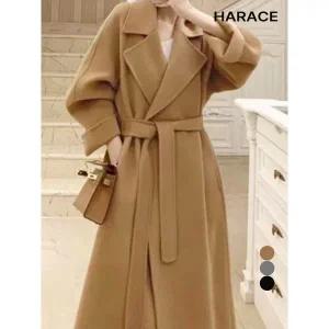 [하프클럽/](울100％)카라 오버핏 핸드메이드코트_YMSH23FW953