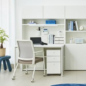 한샘 티오 단독책상세트 5단 120cm (플랩도어,조명)