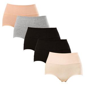 [오리지널픽_커먼멜로우] 여성 이너웨어 순면 복대 하이웨스트 빅사이즈 팬티 5종 패키지