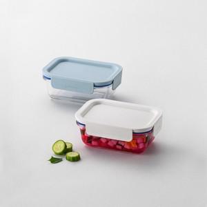 락앤락 더 클리어 직사각 380ml / 오븐글라스 내열 유리밀폐용기 유리반찬통