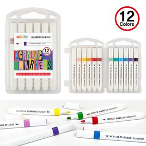 문교 불투명 아크릴 마카 12색 마카펜 다양한 용도 신발 유리 플라스틱 나무