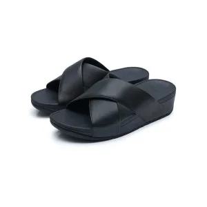핏플랍 루루 크로스 슬라이드 블랙 K04-001