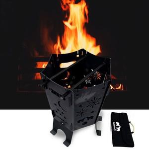 런웨이브 캠핑 2T 국산 불멍 접이식 육각 화로대 + 가방 스토브 장작