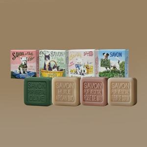 라사본느리드니옹 프랑스 자연유리 클렌징 비누 페이퍼케이스 4P