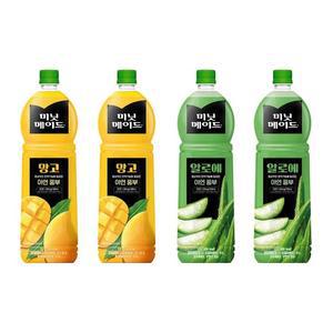 한번에먹자 과즙음료 2종 혼합세트 / 미닛메이드 망고 1.5L 2개 + 미닛메이드 알로에