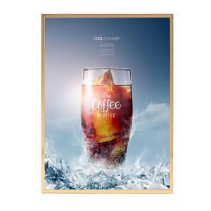 [OFL9P4Q1]모던라인 평면 액자 A3 골드 포스터 탁상용액자