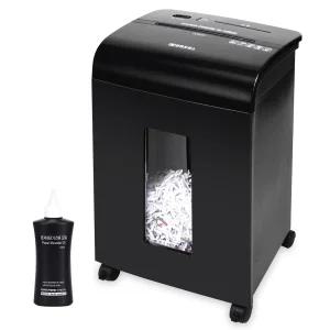 [현대오피스] 중형 문서세단기 PK-1005CD 블랙+오일 최대 15매 파지함 20L 사무용 저소음 파쇄기