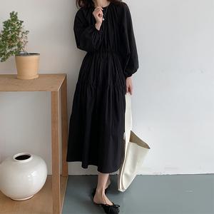 [11번가 단독판매] 브룩클린셔링롱원피스(봄/꽃놀이룩/퍼프/스트링)