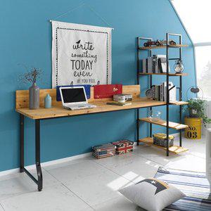 [아름이와다움이]나르샤 소나무원목 스틸 5단 h형 책상세트 1800