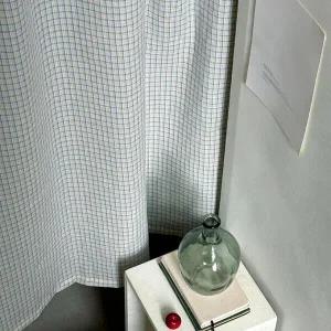 /메종드룸룸 노팅힐 로빈 체크 가리개 커튼(롱바란스)M