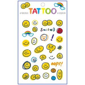 타투스티커 TS-001스마일페이스 물없이10초완성 문신 51종